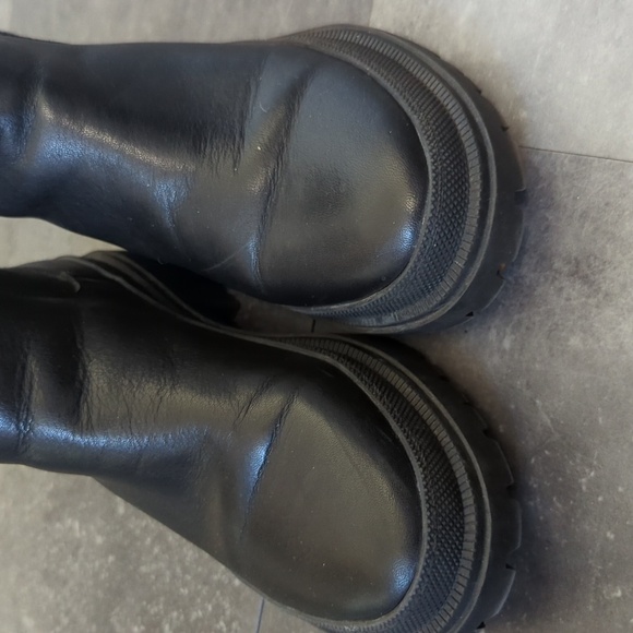 Lucky Brand Ellerey Chunky Chelsea Boot Black 6.5 streetwear casual punk hip - Picture 8 of 12